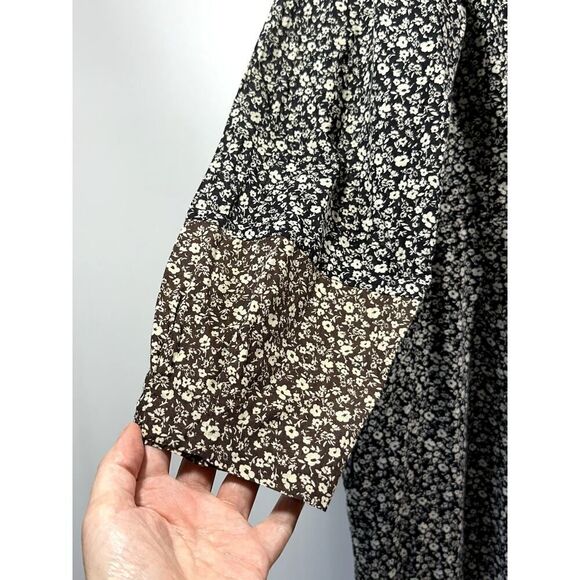 HATCH Women's Maternity Cotton Ditsy Floral Long Sleeve Jumpsuit Black Size 2 - Picture 11 of 16